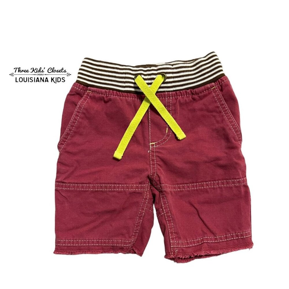 Mini Boden 1.5Y (18m) Dark Red Pull-On Shorts